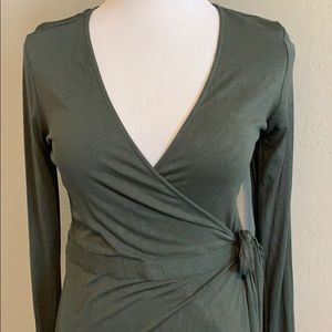 Long sleeve wrap dress